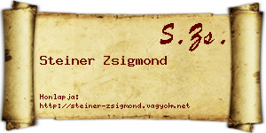 Steiner Zsigmond névjegykártya