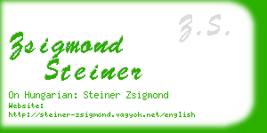 zsigmond steiner business card